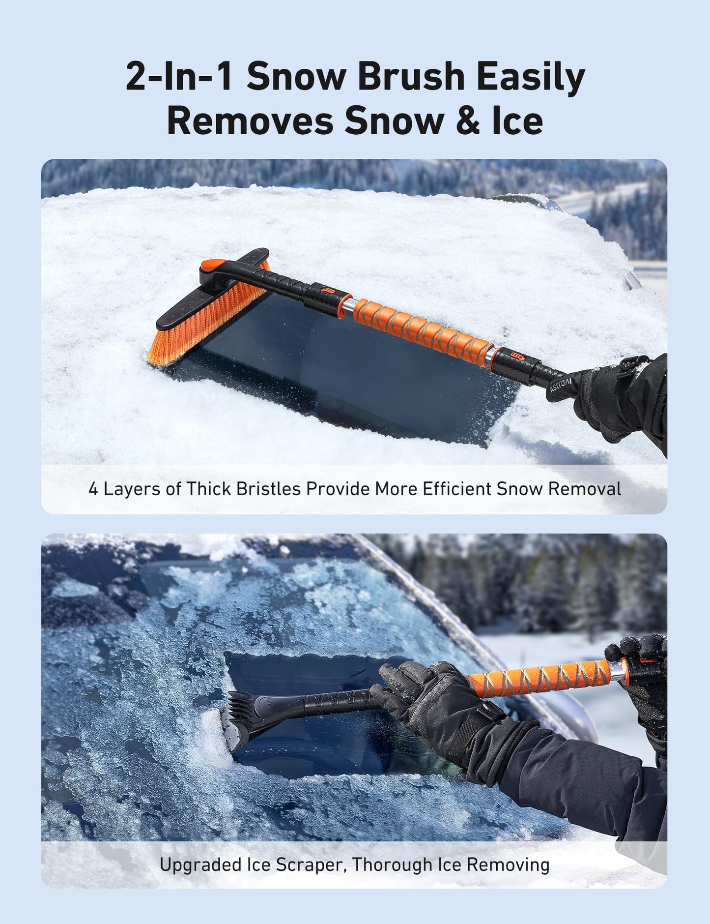 AstroAI 39.37" Ice Scraper and Snow Brush