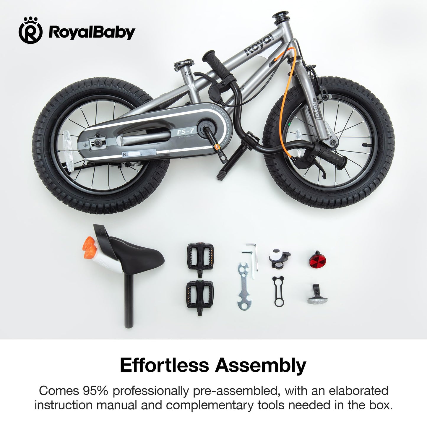 RoyalBaby 14 Inch Kids Bicycle with Handbrakes