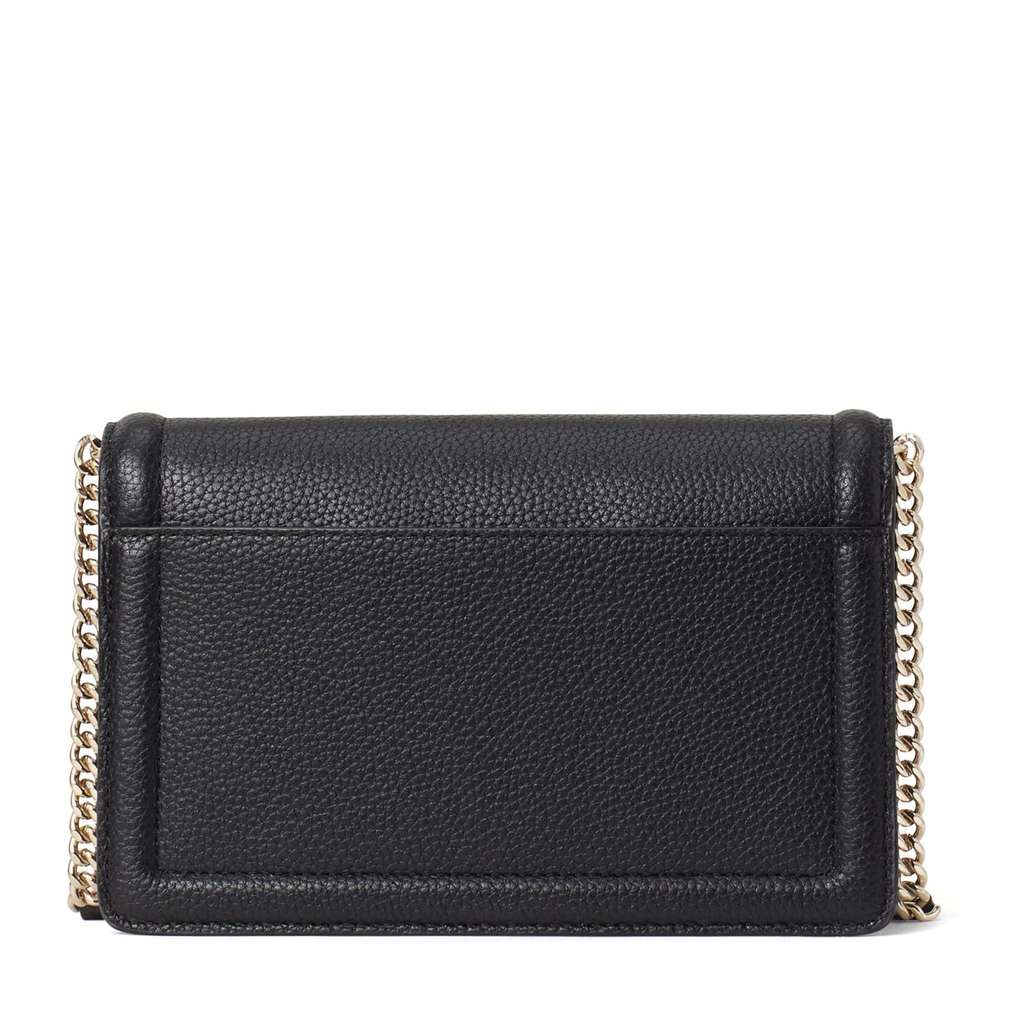 kate spade new york Knott Pebbled Leather Flap Crossbody, Black