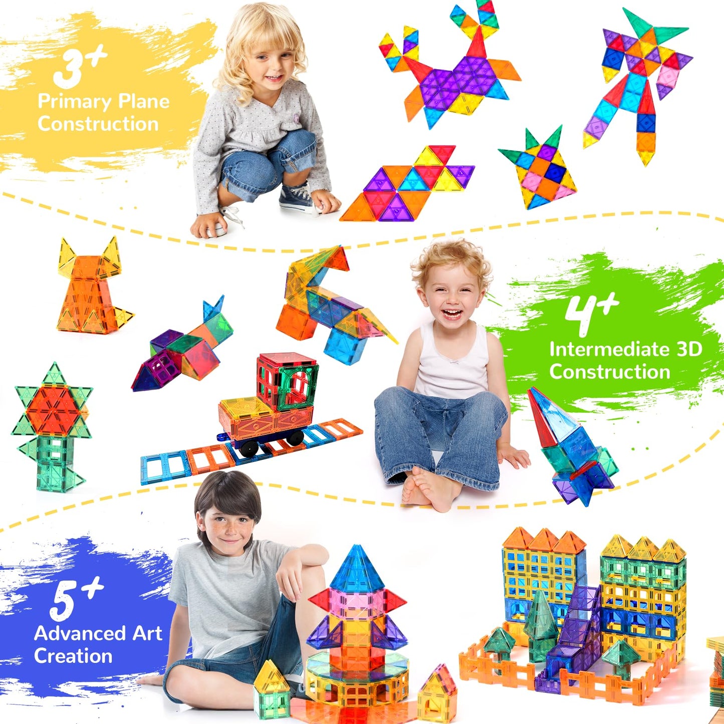 104-Piece Magnetic Building Blocks Set for Kids