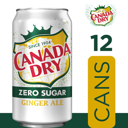 24 Cans Canada Dry Zero Sugar Ginger Ale