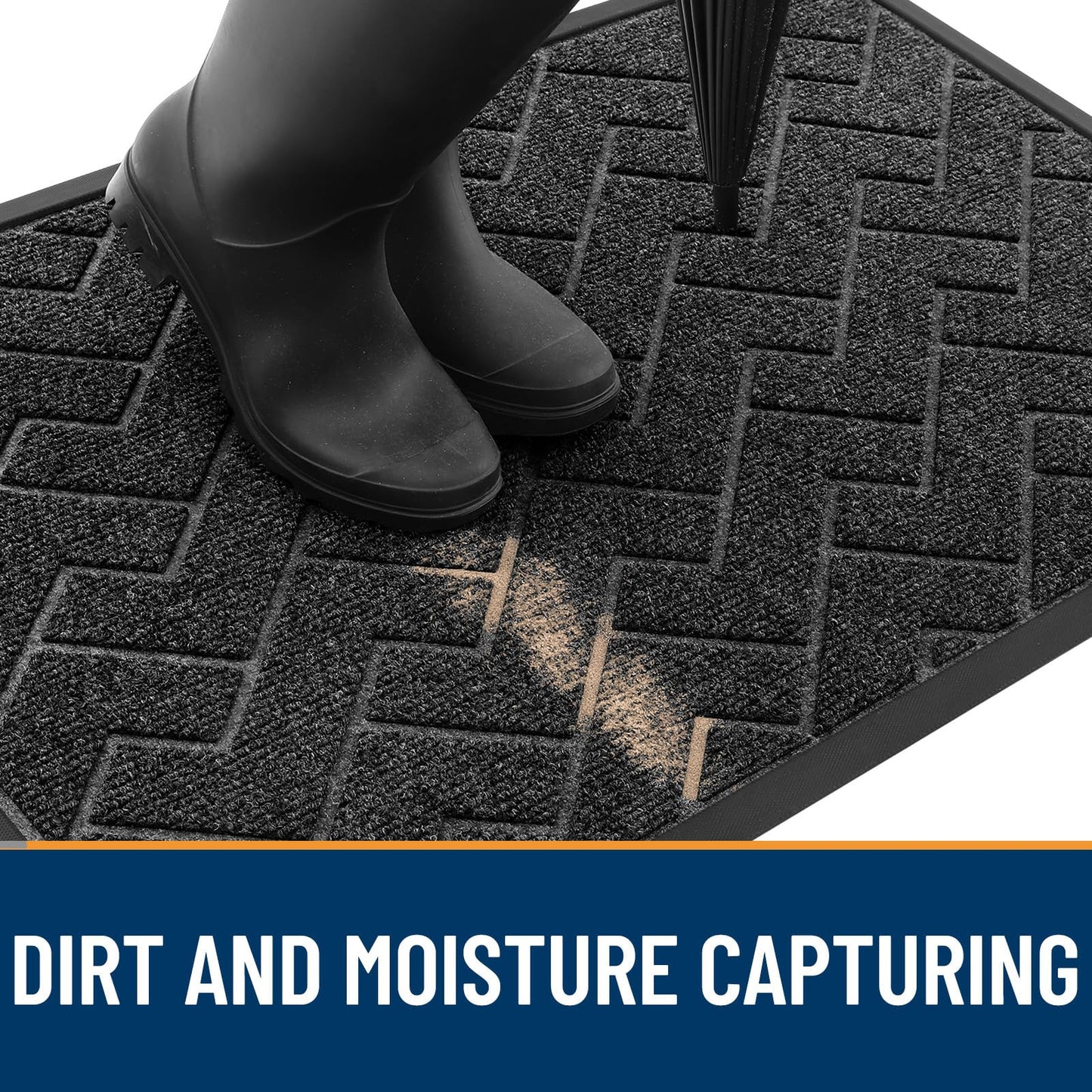 OLANLY Waterproof All-Weather Door Mat, 29.5x17