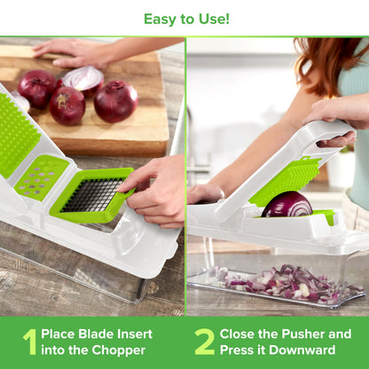 PrepNaturals 12-in-1 Vegetable Chopper with Container