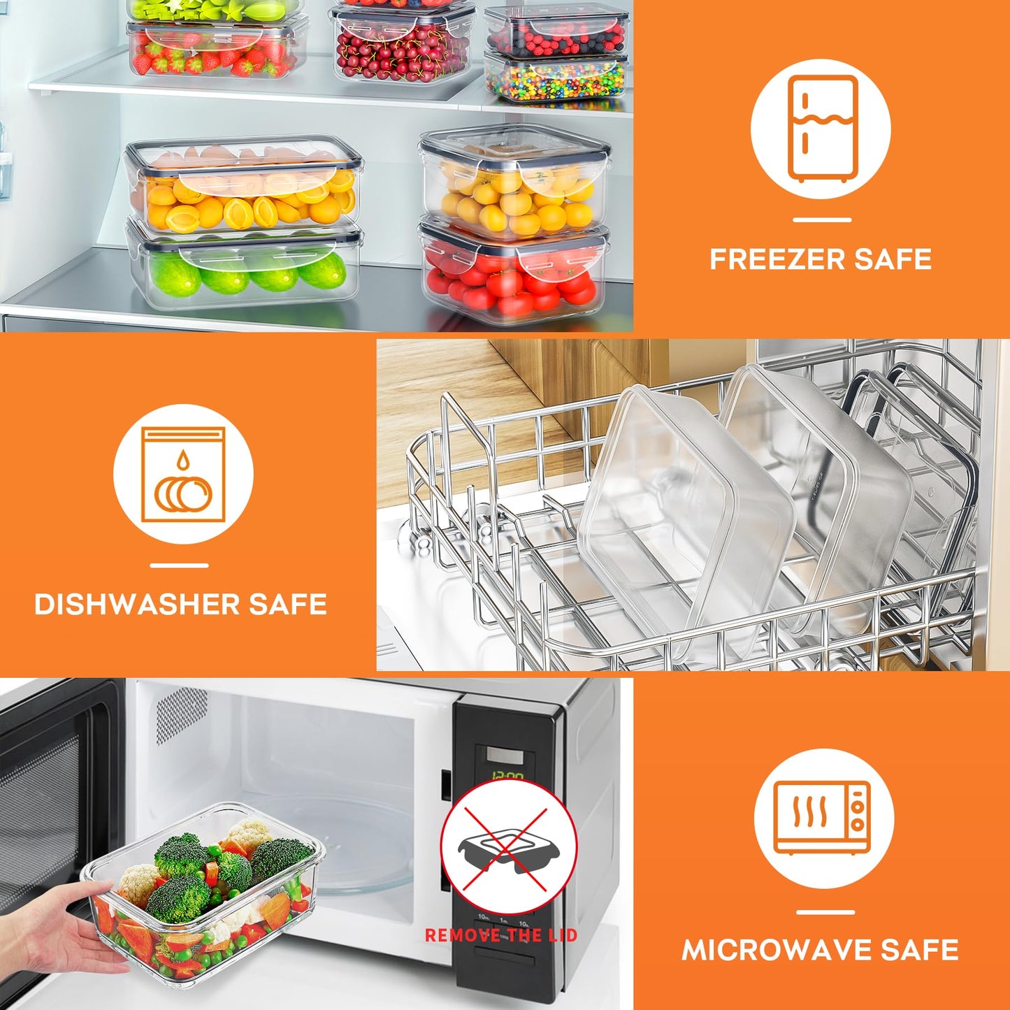 40 PCS Airtight Food Storage Containers Set