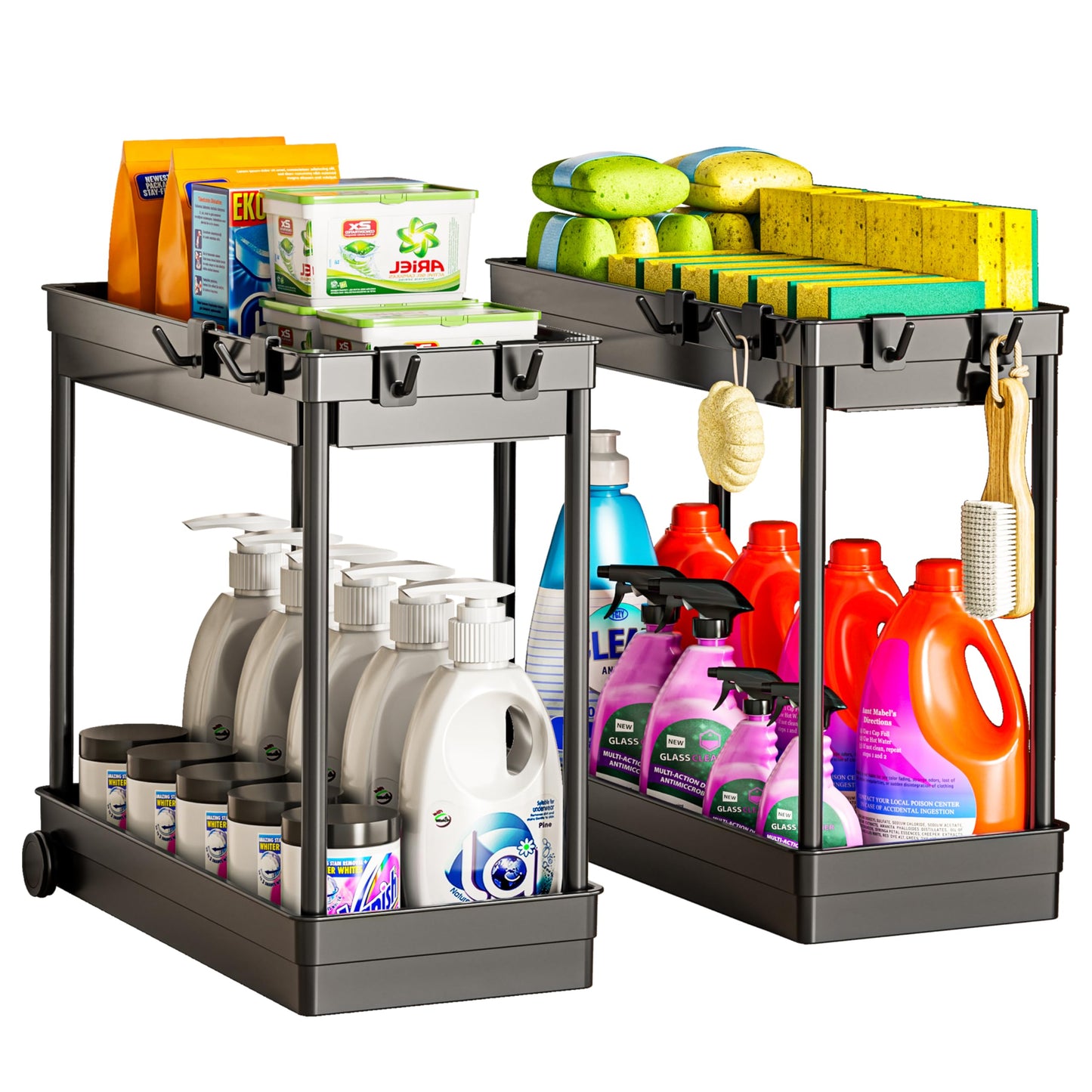 2 Pack Under Sink Organizer for Bathroom Storage