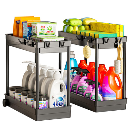 2 Pack Under Sink Organizer for Bathroom Storage