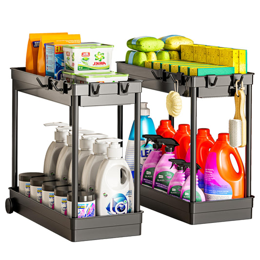 2 Pack Under Sink Organizer for Bathroom Storage