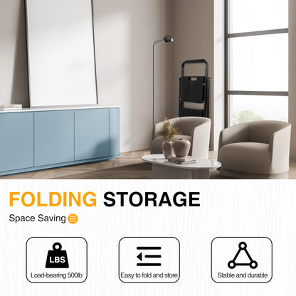 2 Step Folding Steel Ladder with Handgrip