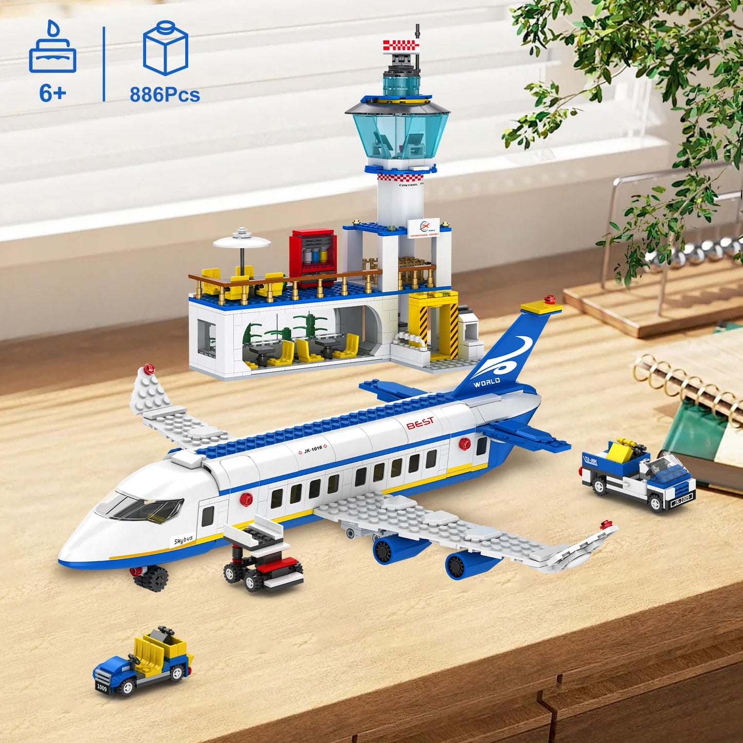 Airport Passenger Terminal Building Set with Planes