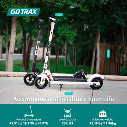 Gotrax Apex XL 8.5" Solid Tires, Max 12 Miles Range and 15.5Mph Speed, Bright Headlight and Taillight, Big LED Display, Aluminum Alloy Frame, Foldable Commuting Escooter for Adults, Black