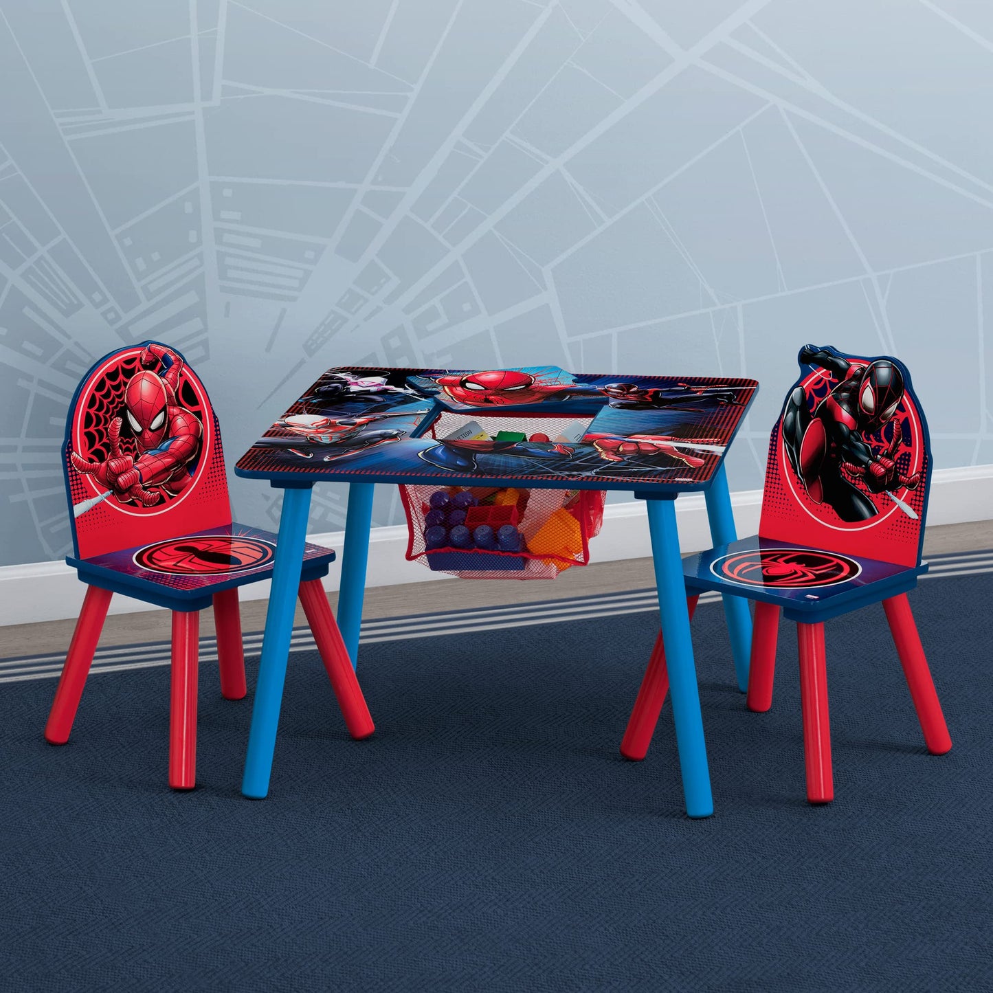 Delta Children Spider-Man Kids Table Set with Chairs