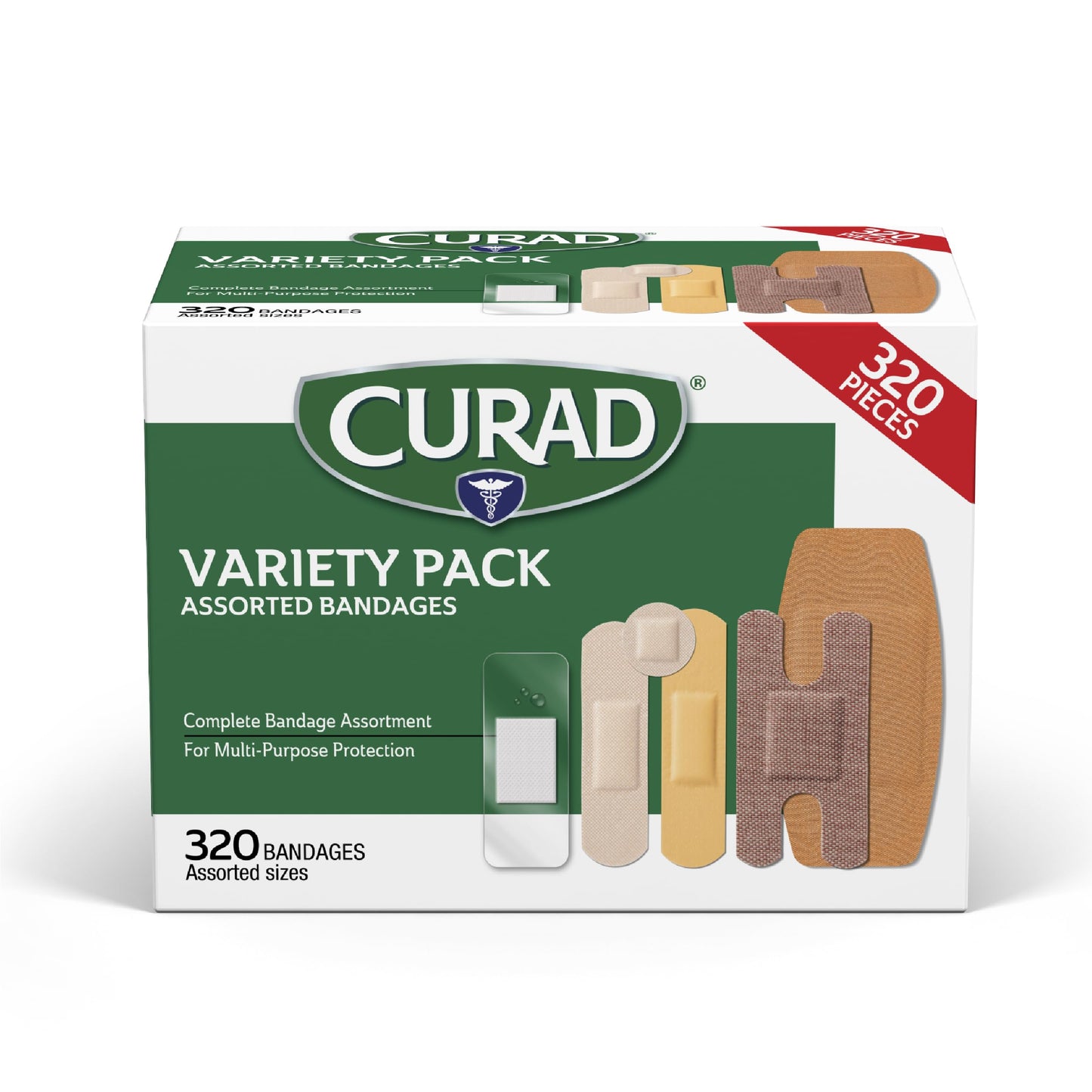 Curad Assorted Bandages Variety Pack, 320 Count