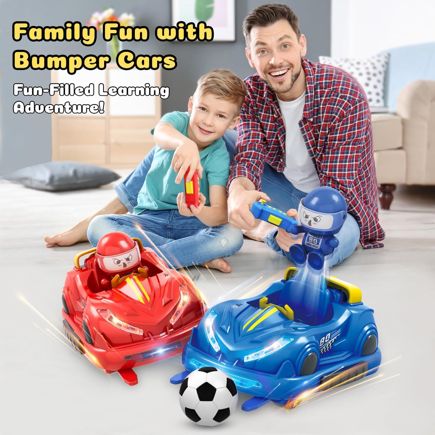 Remote Control Bumper Car Set for Kids