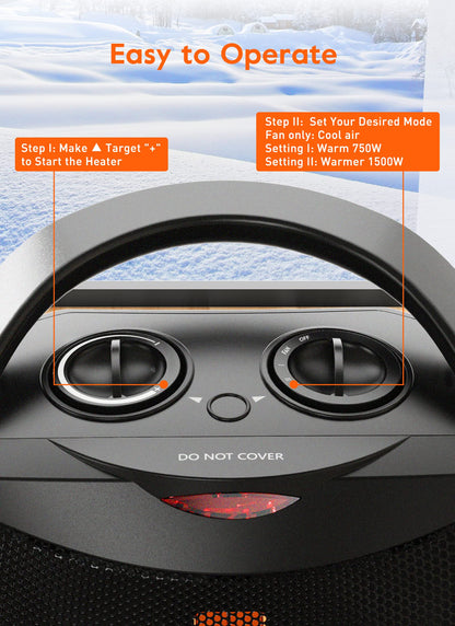 GiveBest Portable Electric Space Heater 1500W