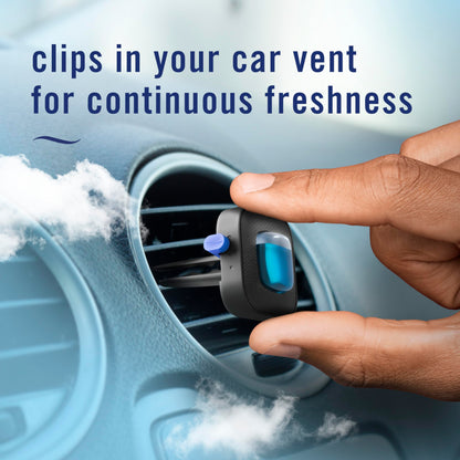 Febreze Car Air Freshener Vent Clip, Linen & Sky, 1 Count