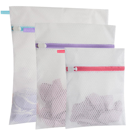 3 Pack Laundry Bags with Zipper for Delicates