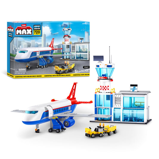 MAX Adventure Airport Playset with 720 Building Bricks