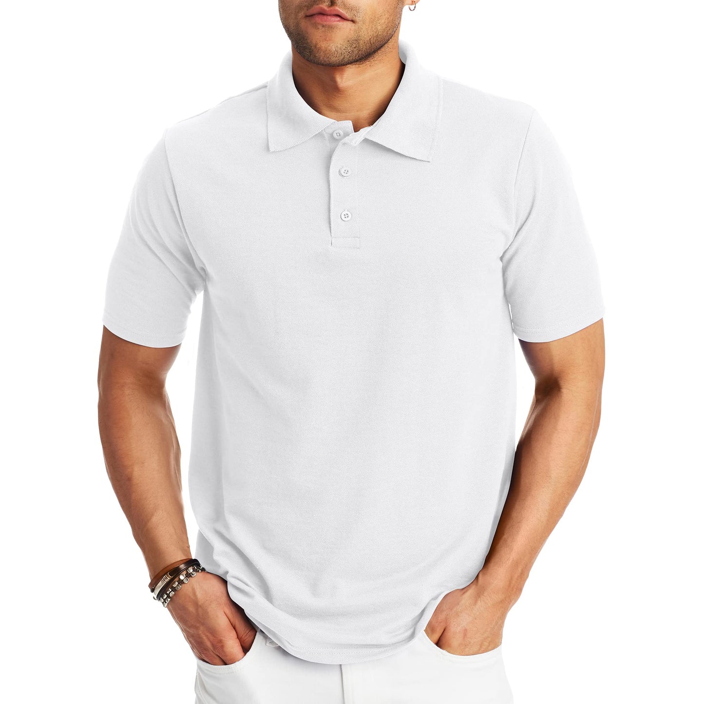 Hanes X-temp Short Sleeve Polo Shirt, X-Large