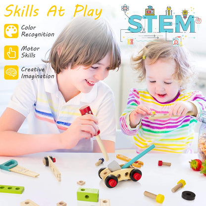 36-Piece Kids Wooden Tool Set by KIDWILL