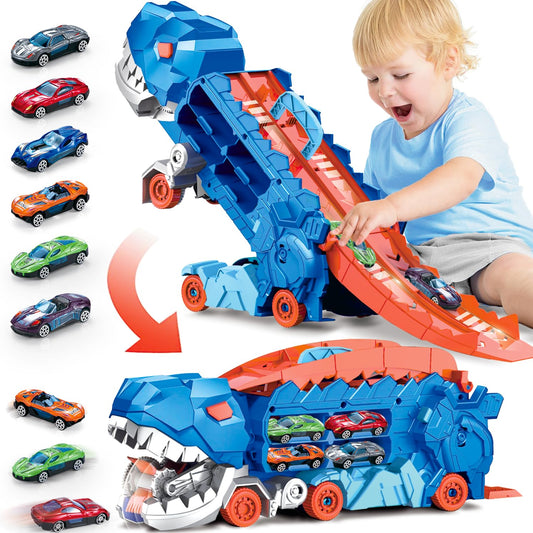 Dinosaur Truck Toy with T-Rex Carrier for Kids