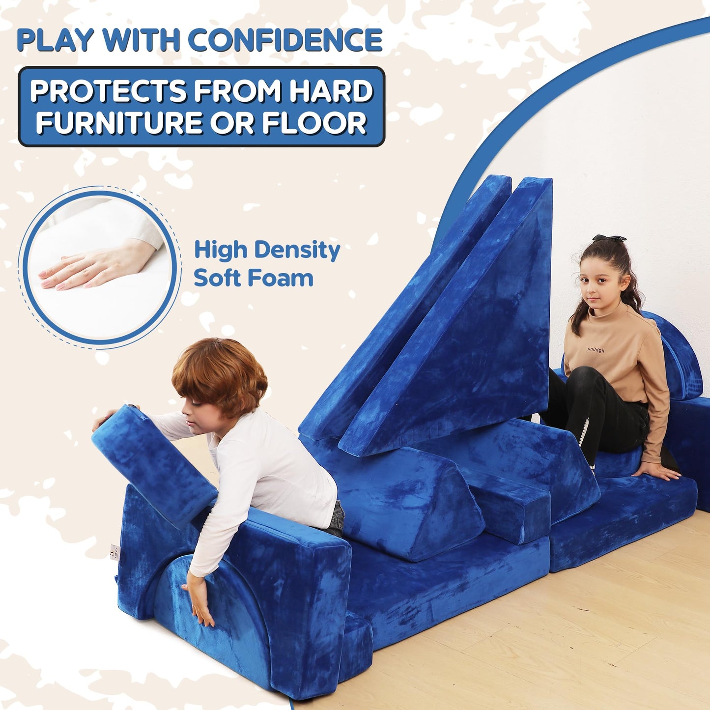 14 PC Kids Modular Play Couch Set