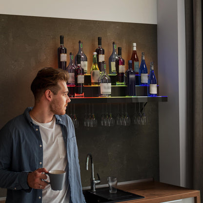 YITAHOME LED Liquor Bottle Display Shelf with Control