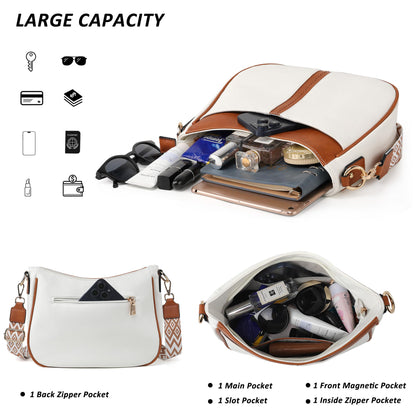 TANTOMI Vegan Leather Crossbody Bag for Women