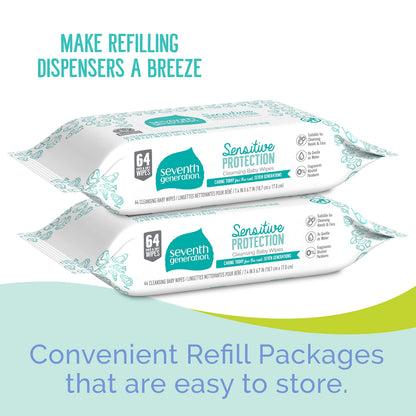 Seventh Generation Unscented Baby Wipes 256 Count