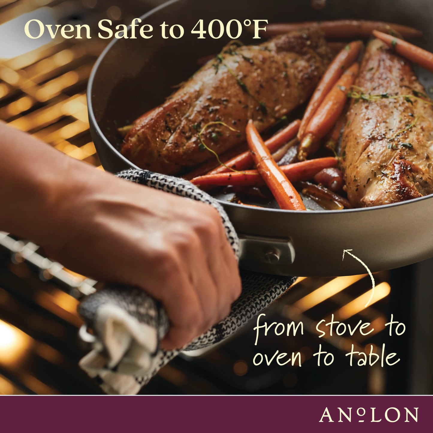 Anolon 10-Quart Nonstick Stock Pot in Bronze