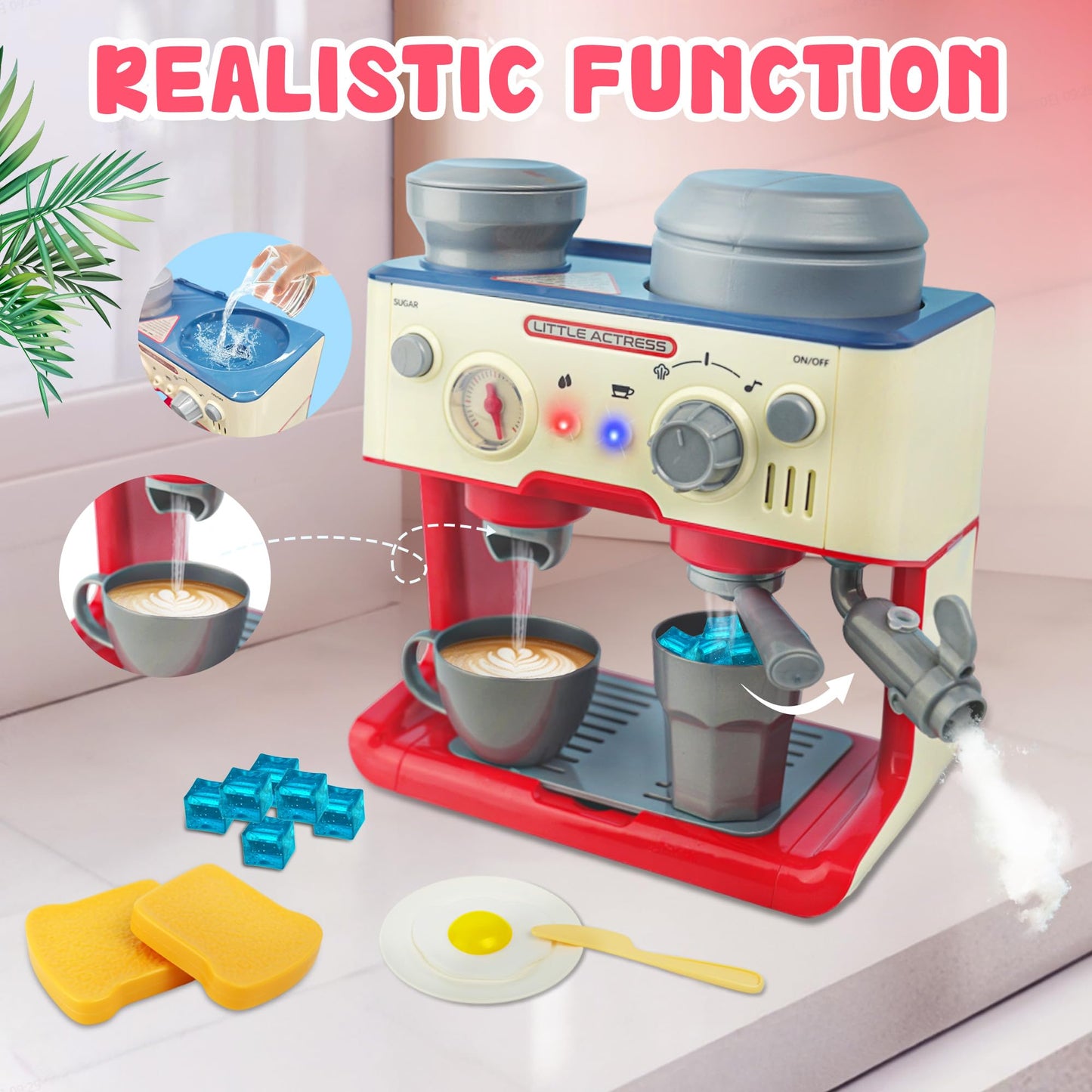 Kids Coffee Maker Playset with LED Sound