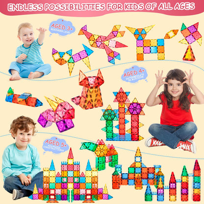 Magnetic Building Tiles for Kids by Lotmey