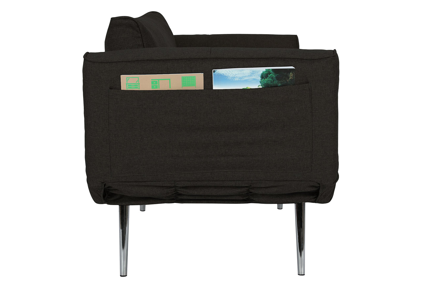Novogratz Leyla Loveseat, Black