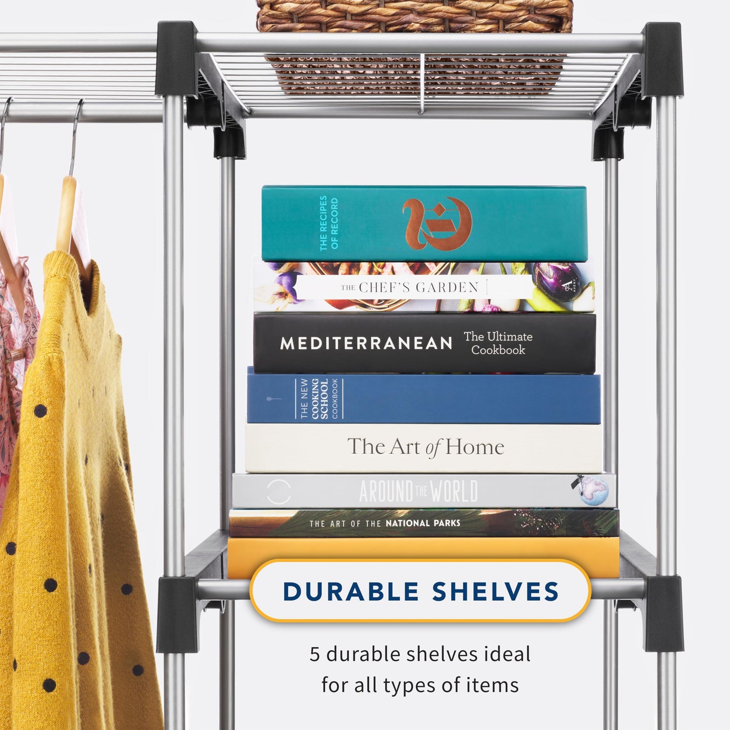 Whitmor Double Rod Freestanding Closet Organizer
