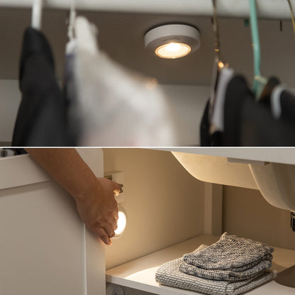 2 Pack Amazon Basics LED Puck Lights