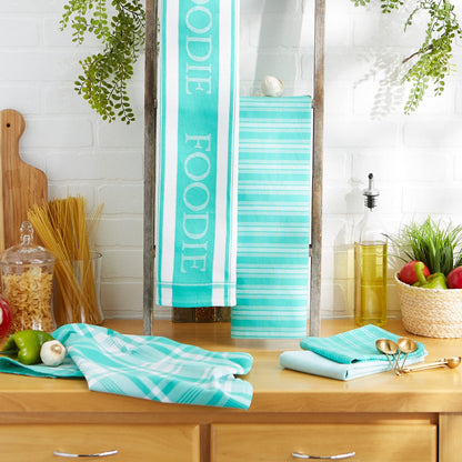 DII 5-Piece Teal Kitchen Dish Set