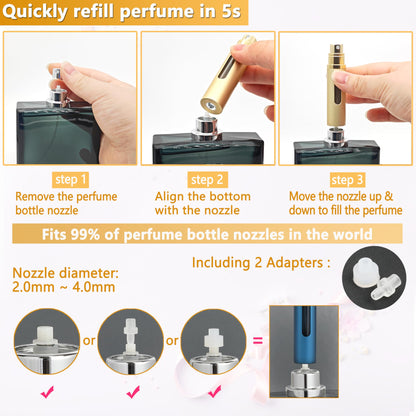 ANTOKX Refillable Perfume Atomizer 2-Pack 5ML