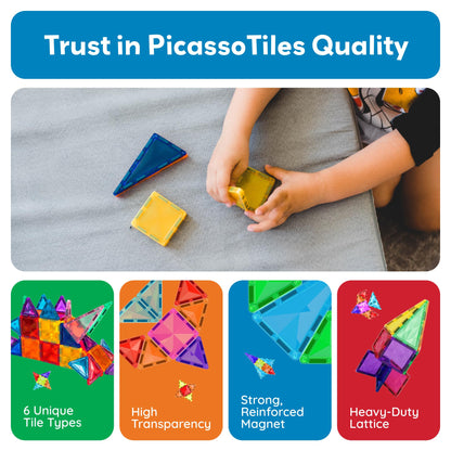 80-Piece PicassoTiles Magnetic Building Set for Kids