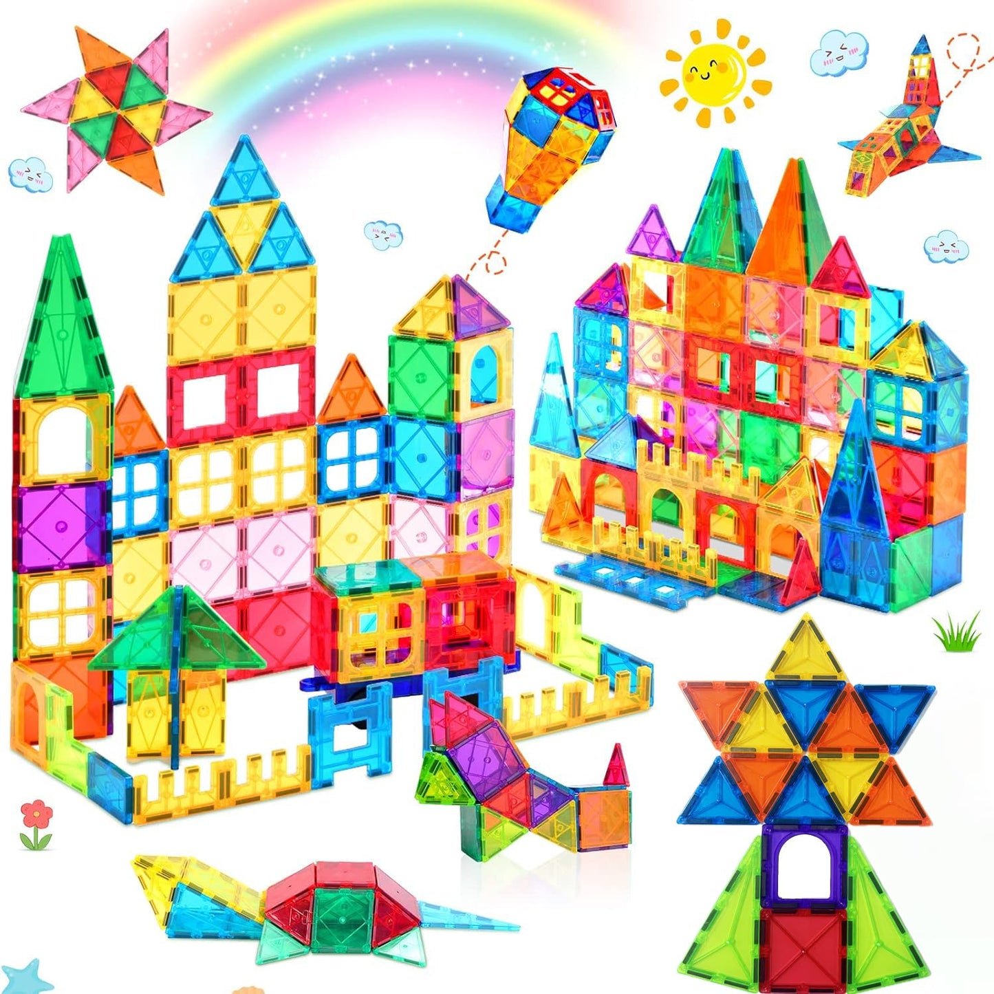 LATI Magnetic Building Tiles for Kids 3-8