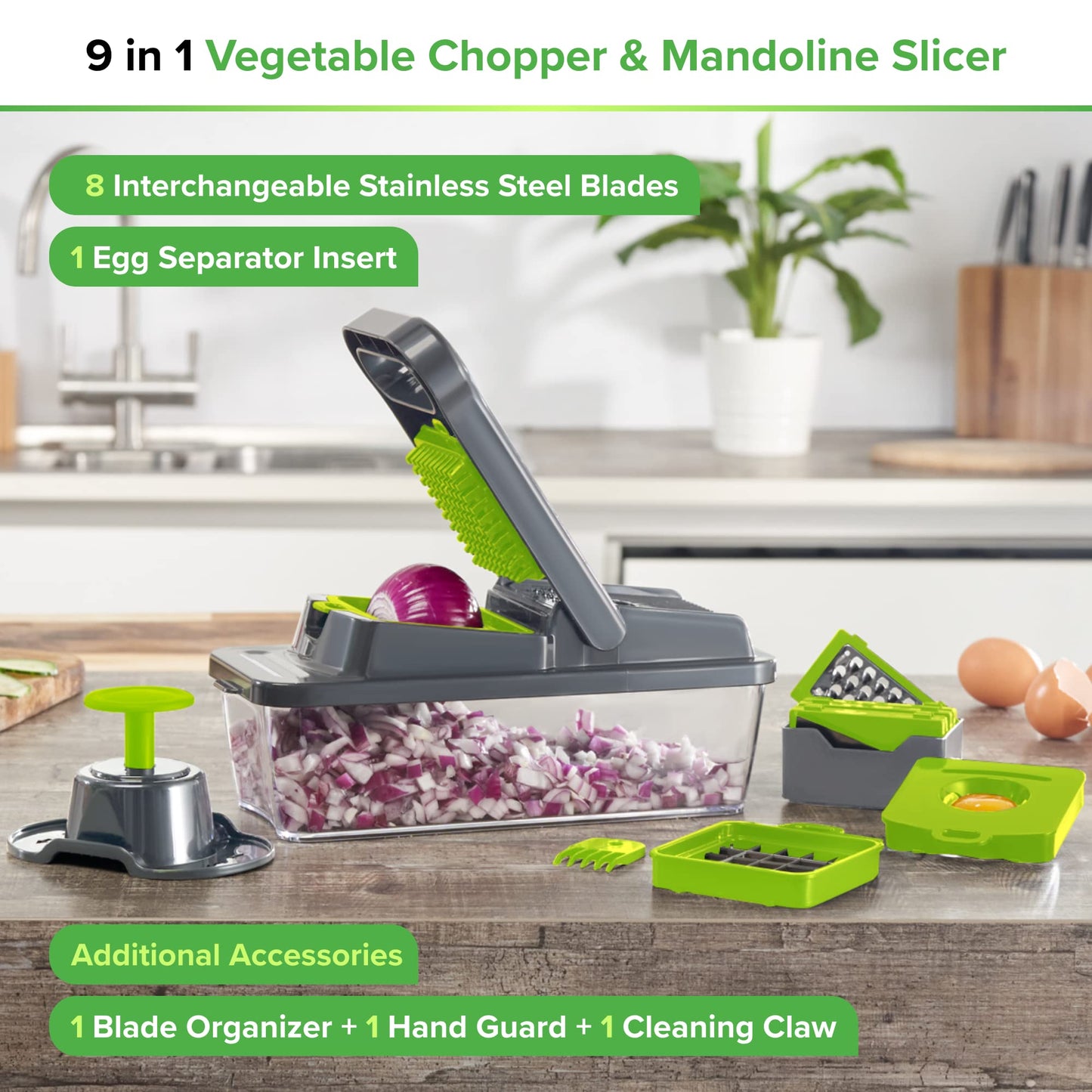 PrepNaturals 12-in-1 Vegetable Chopper with Container