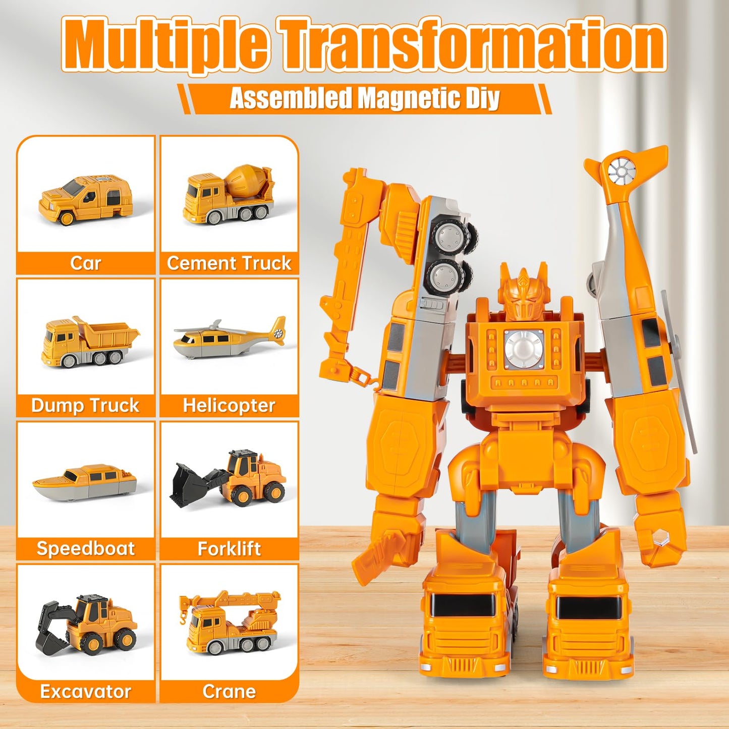 Magnetic Car Toy Set for Toddlers Ages 3-9