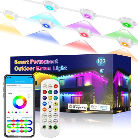 100ft RGBCW Smart Outdoor String Lights