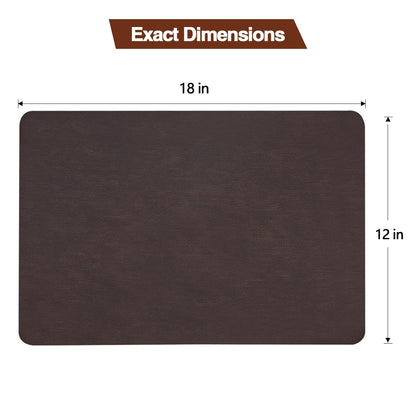 Leather Placemats Set - Waterproof & Heat Resistant