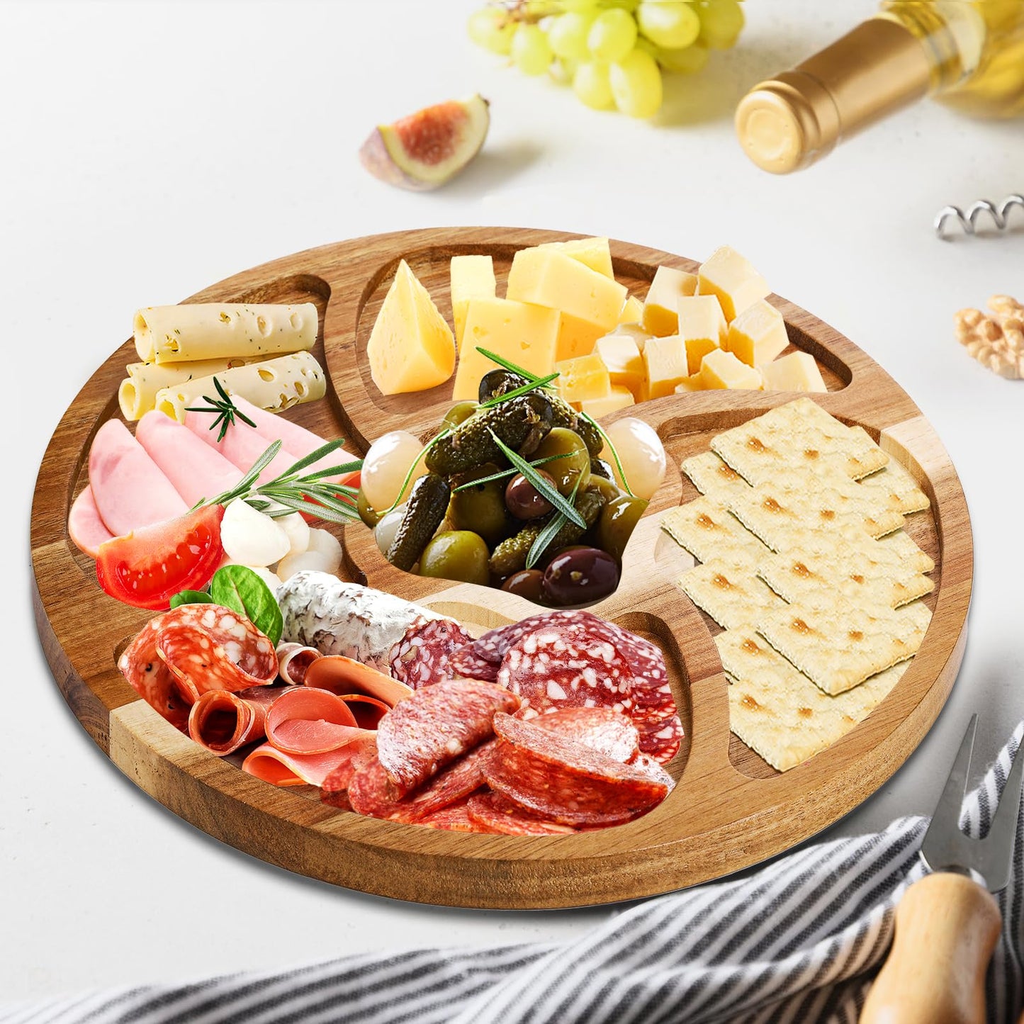 Acacia Wood Charcuterie Board Set of 2