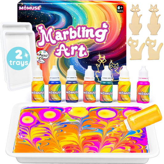 Marbling Paint Art Kit for Kids by MOMUSE