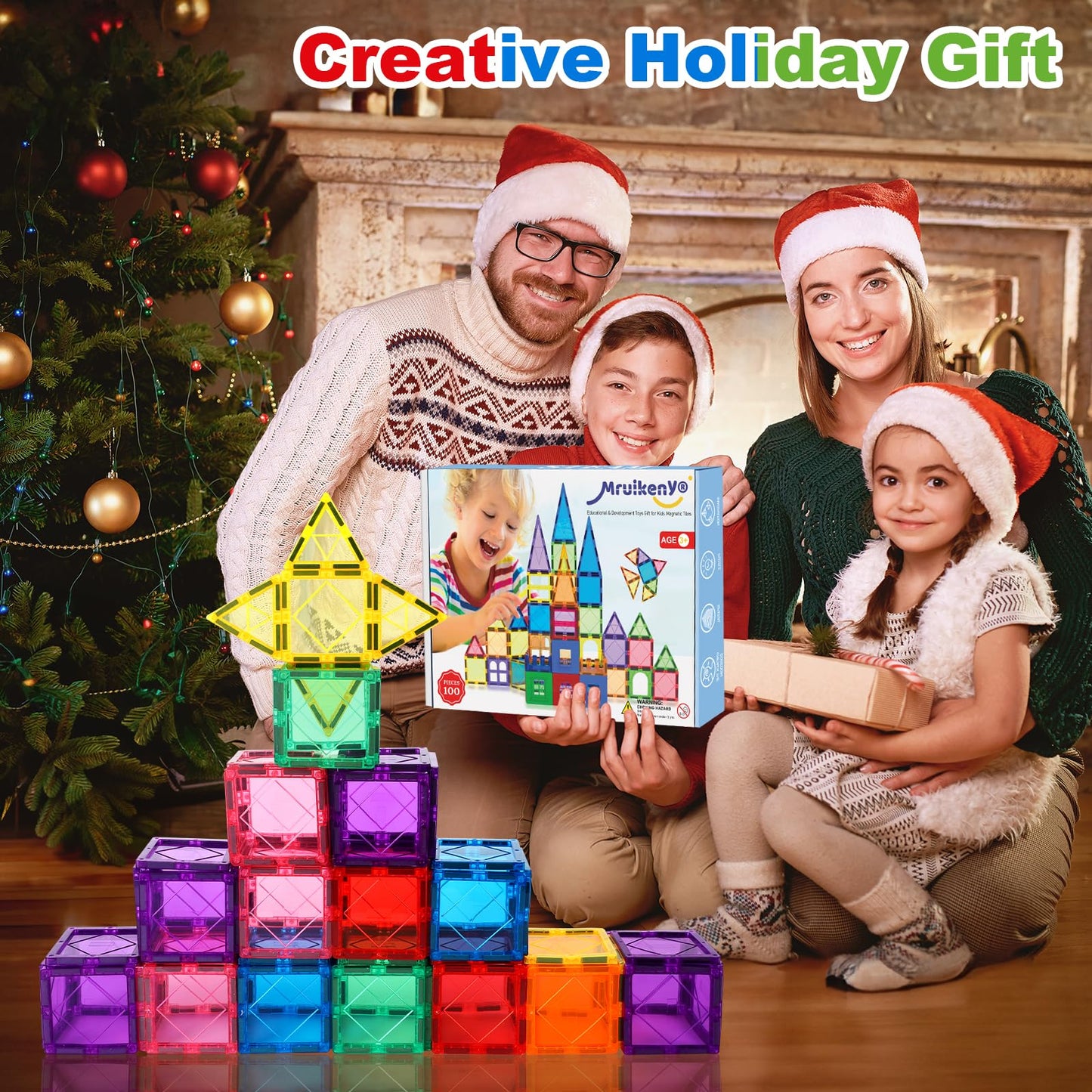 100 PCS Magnetic Building Blocks Set for Kids