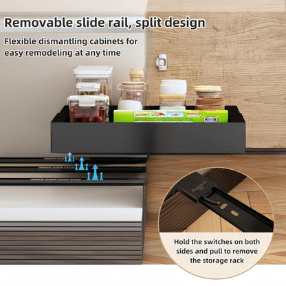 Expandable Slide-Out Cabinet Organizer for Kitchen