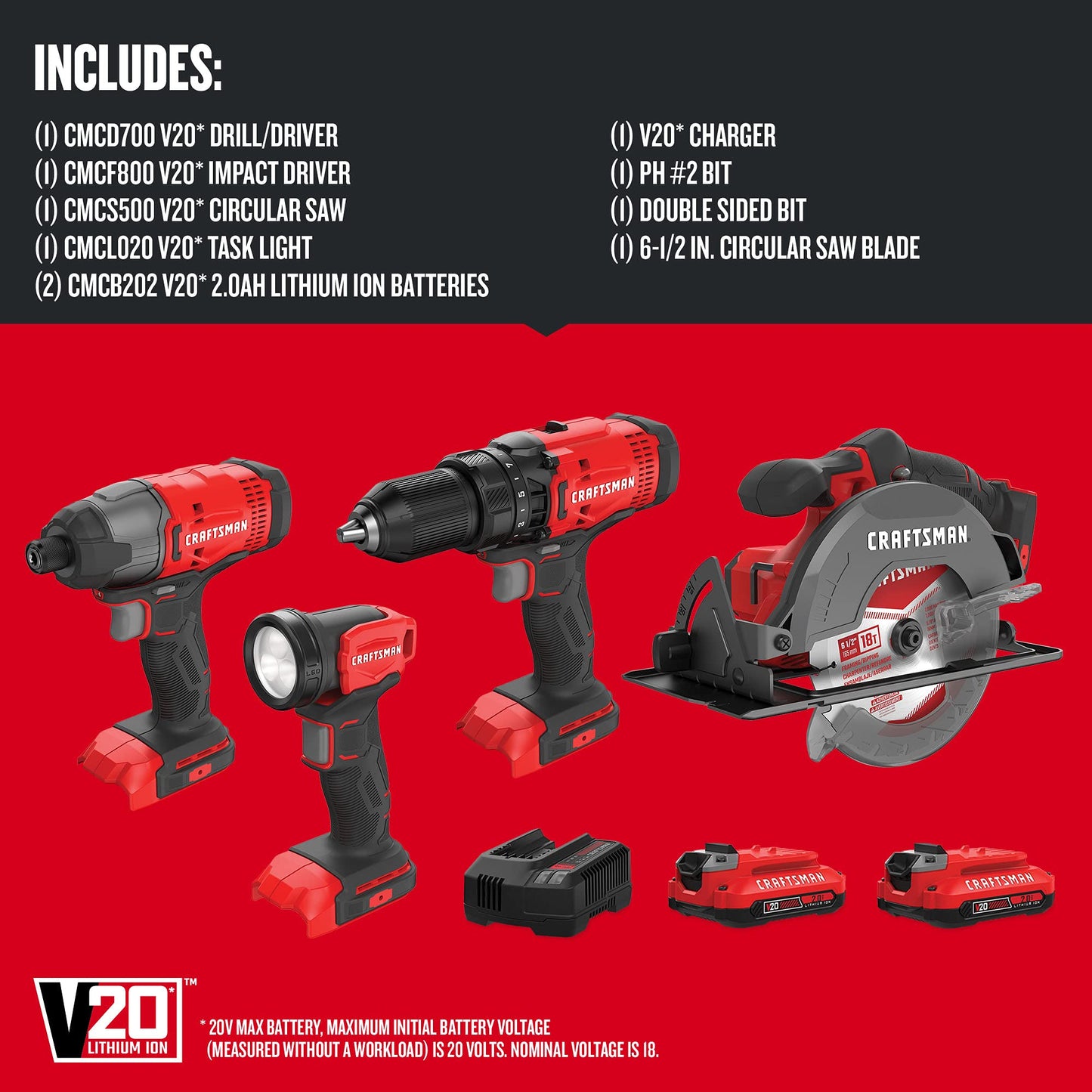 4-Tool Cordless Power Tool Set by Craftsman