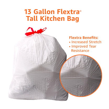 Amazon Basics 13 Gallon Drawstring Trash Bags