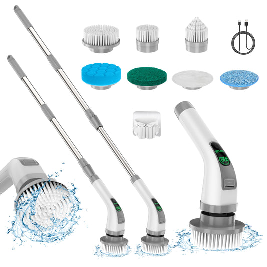 Electric Spin Scrubber with Extension Arm