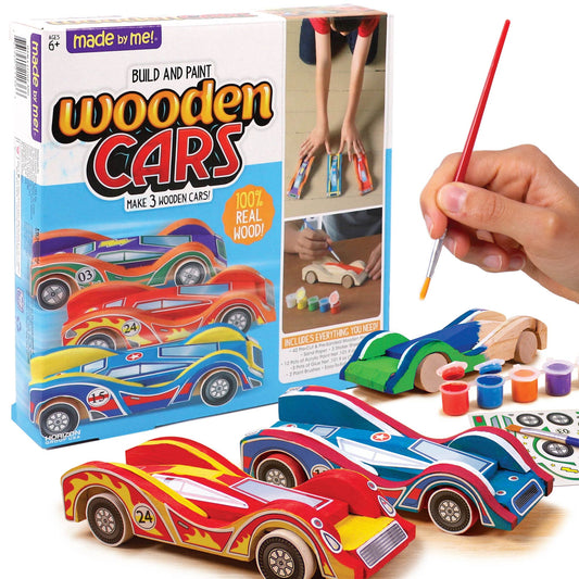 Build & Paint Your Own Wooden Race Cars Kit